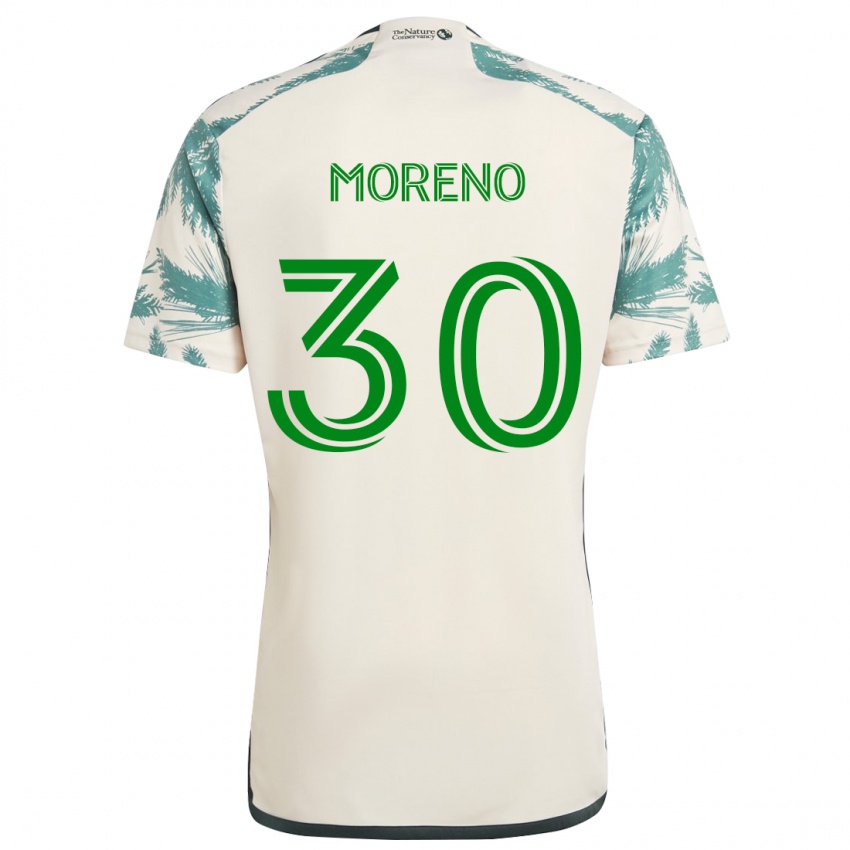 Niño Camiseta Santiago Moreno #30 Beige Marrón 2ª Equipación 2024/25 La Camisa Argentina