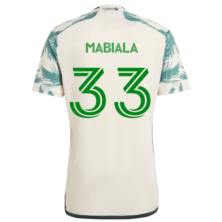 Niño Camiseta Larrys Mabiala #33 Beige Marrón 2ª Equipación 2024/25 La Camisa Argentina