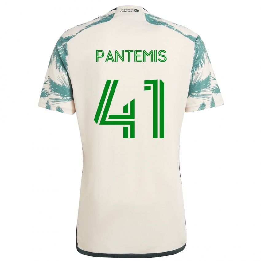 Niño Camiseta James Pantemis #41 Beige Marrón 2ª Equipación 2024/25 La Camisa Argentina