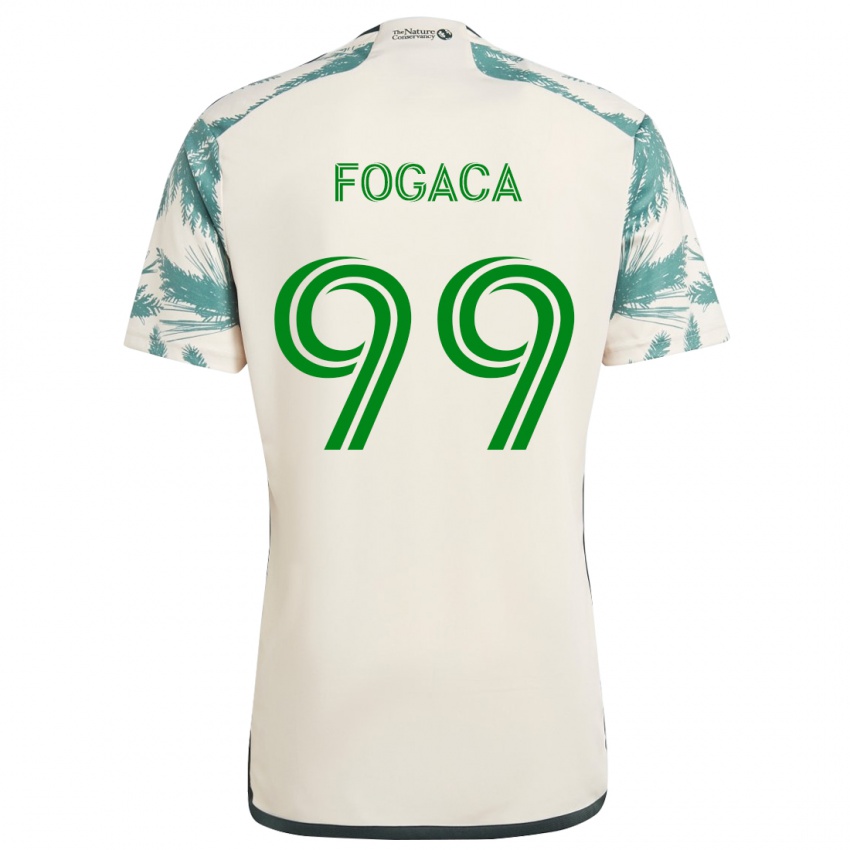 Niño Camiseta Nathan Fogaça #99 Beige Marrón 2ª Equipación 2024/25 La Camisa Argentina