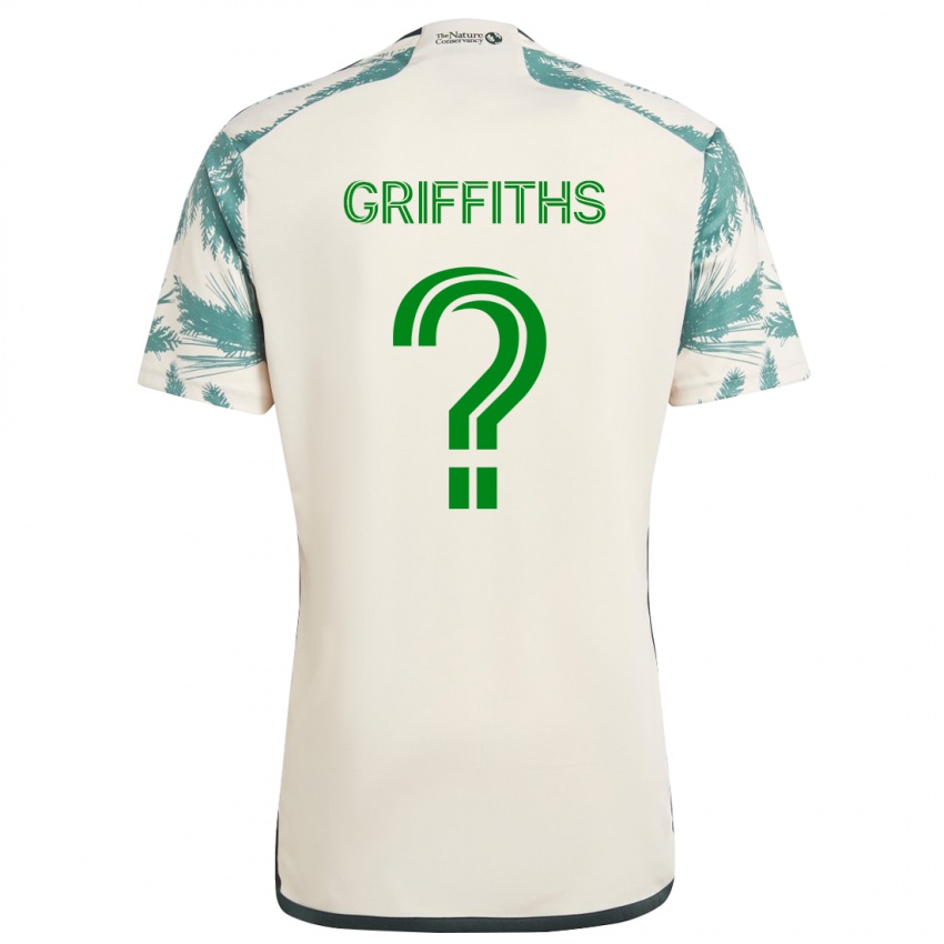 Niño Camiseta Reo Griffiths #0 Beige Marrón 2ª Equipación 2024/25 La Camisa Argentina