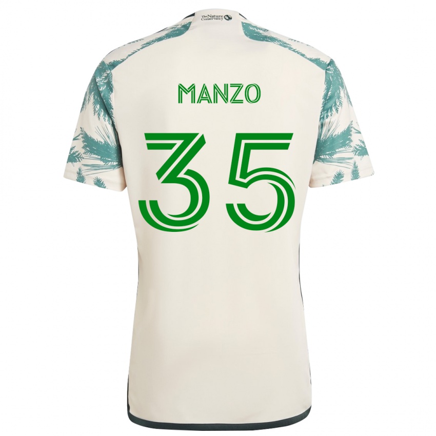 Niño Camiseta Alexis Manzo #35 Beige Marrón 2ª Equipación 2024/25 La Camisa Argentina