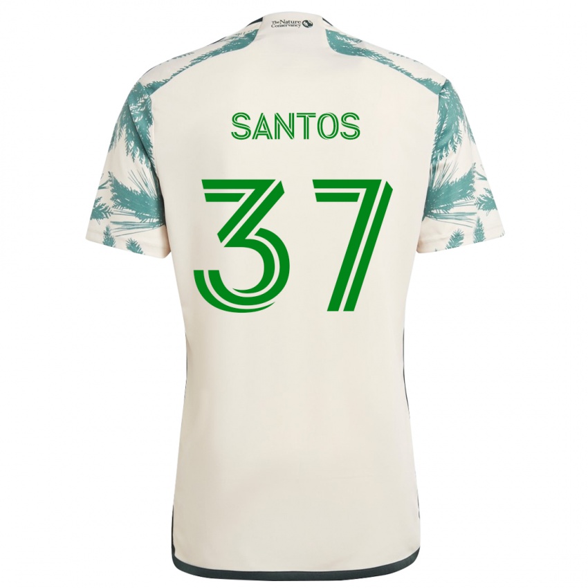 Niño Camiseta Noah Santos #37 Beige Marrón 2ª Equipación 2024/25 La Camisa Argentina