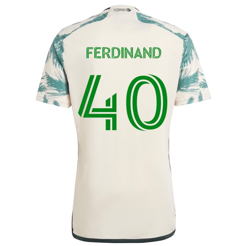 Niño Camiseta Keesean Ferdinand #40 Beige Marrón 2ª Equipación 2024/25 La Camisa Argentina