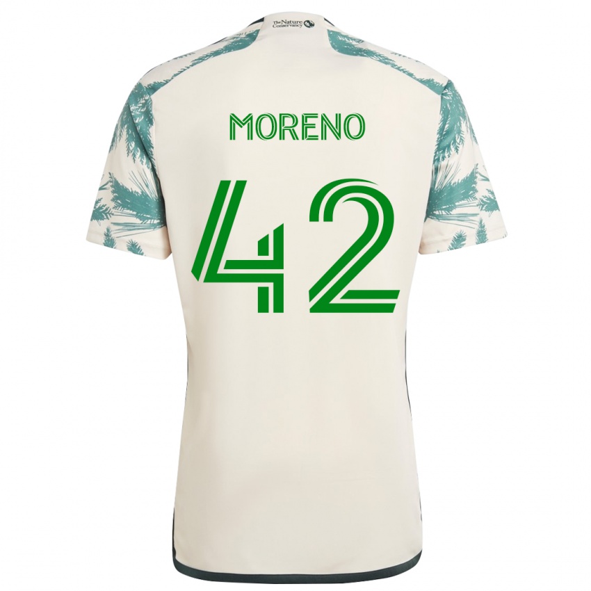 Niño Camiseta Alexis Moreno #42 Beige Marrón 2ª Equipación 2024/25 La Camisa Argentina