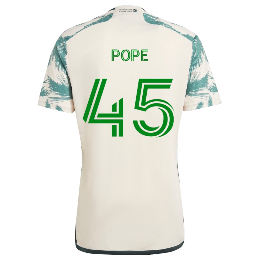 Niño Camiseta Blake Pope #45 Beige Marrón 2ª Equipación 2024/25 La Camisa Argentina