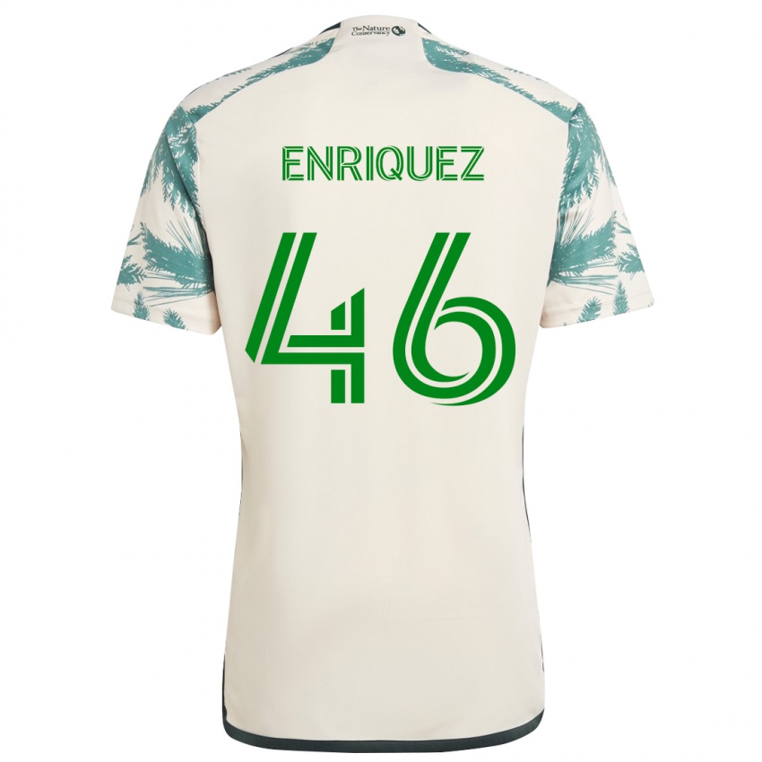 Niño Camiseta Victor Enriquez #46 Beige Marrón 2ª Equipación 2024/25 La Camisa Argentina