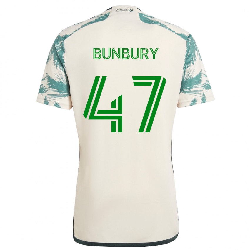 Niño Camiseta Mataeo Bunbury #47 Beige Marrón 2ª Equipación 2024/25 La Camisa Argentina