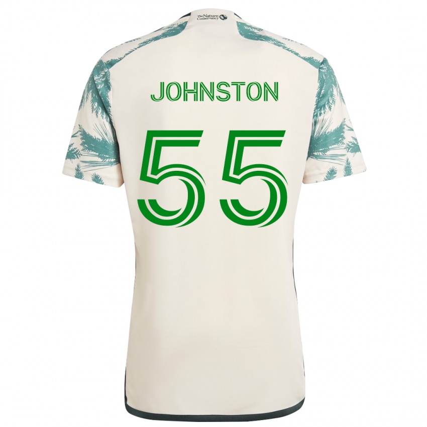 Niño Camiseta Malcolm Johnston #55 Beige Marrón 2ª Equipación 2024/25 La Camisa Argentina