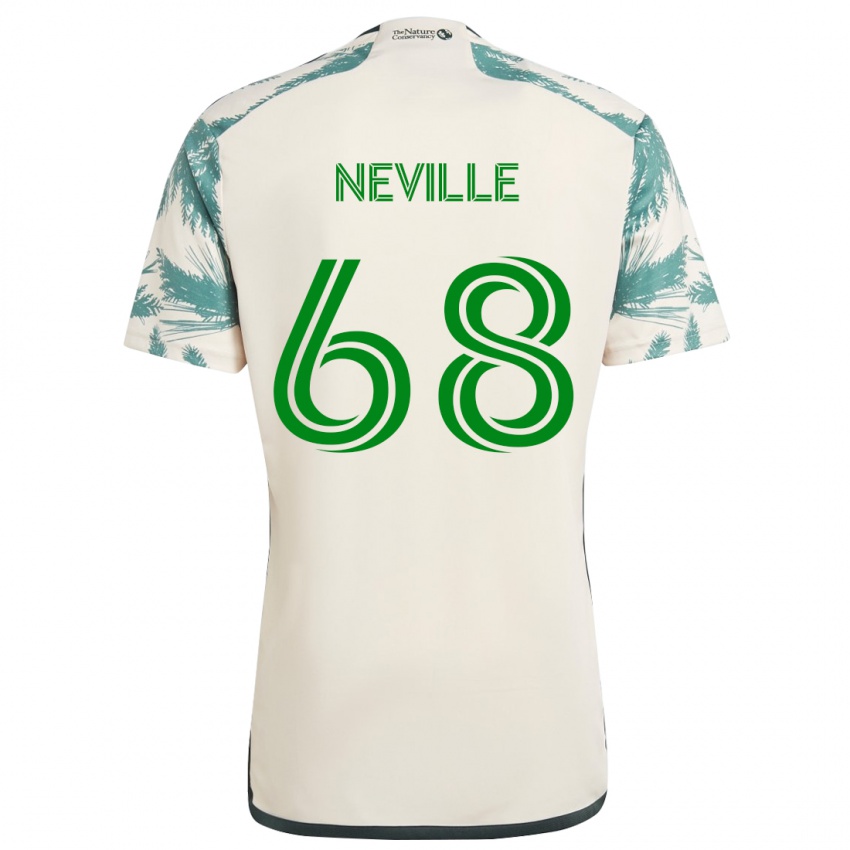 Niño Camiseta Harvey Neville #68 Beige Marrón 2ª Equipación 2024/25 La Camisa Argentina