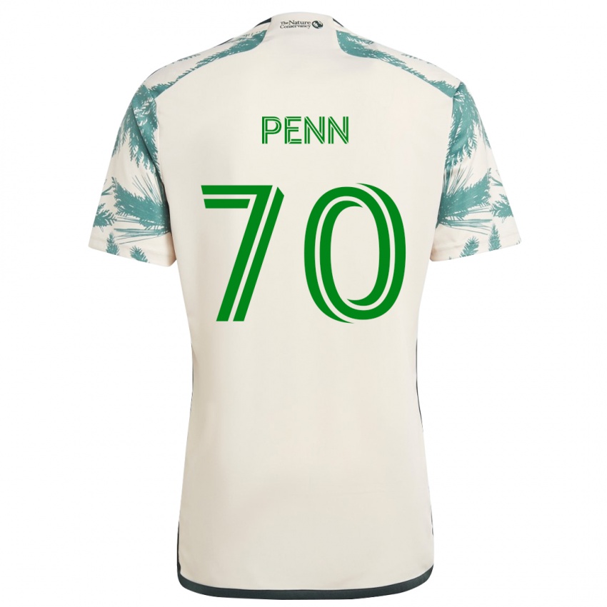 Niño Camiseta Josh Penn #70 Beige Marrón 2ª Equipación 2024/25 La Camisa Argentina