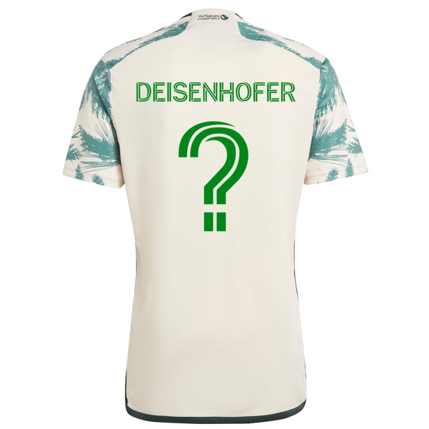 Niño Camiseta Maximilian Deisenhofer #0 Beige Marrón 2ª Equipación 2024/25 La Camisa Argentina