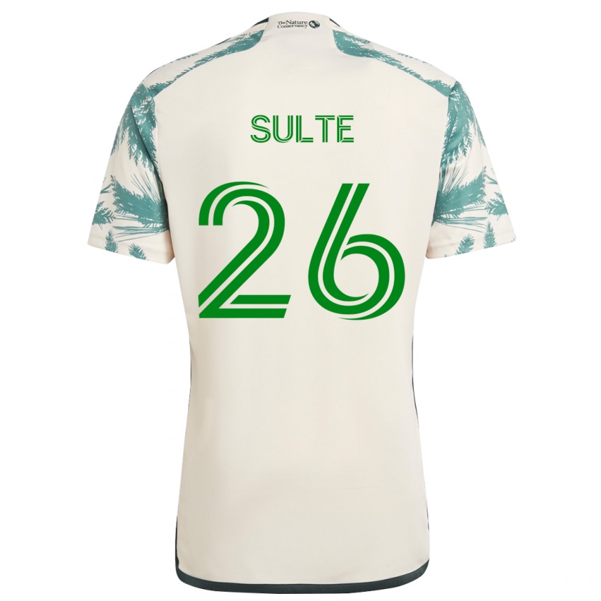 Niño Camiseta Hunter Sulte #26 Beige Marrón 2ª Equipación 2024/25 La Camisa Argentina