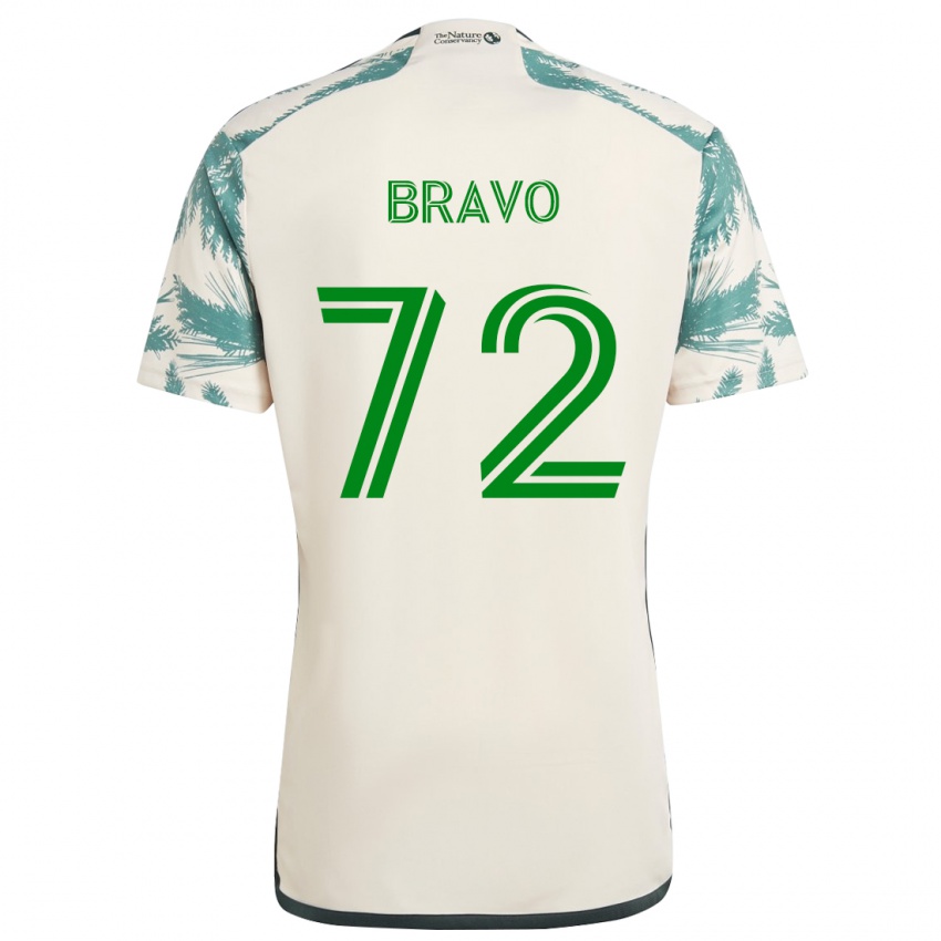 Niño Camiseta Julian Bravo #72 Beige Marrón 2ª Equipación 2024/25 La Camisa Argentina