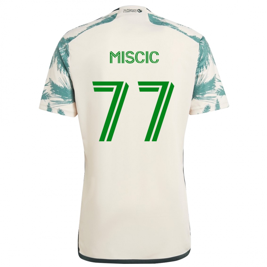 Niño Camiseta Selmir Miscic #77 Beige Marrón 2ª Equipación 2024/25 La Camisa Argentina