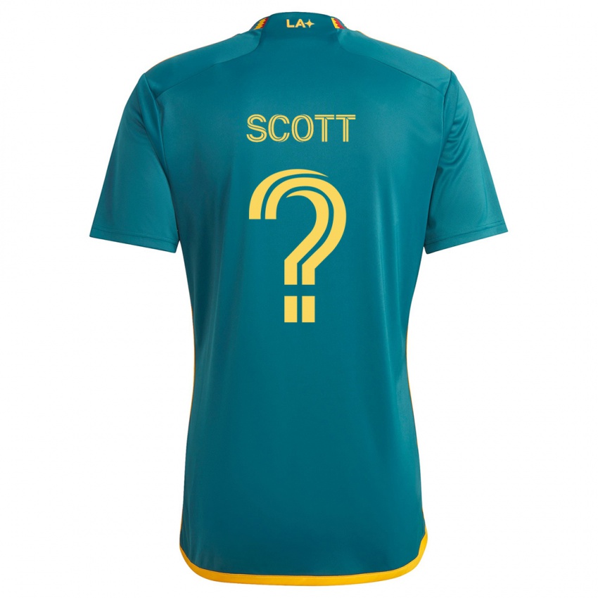 Niño Camiseta Brady Scott #0 Verde Amarillo 2ª Equipación 2024/25 La Camisa Argentina