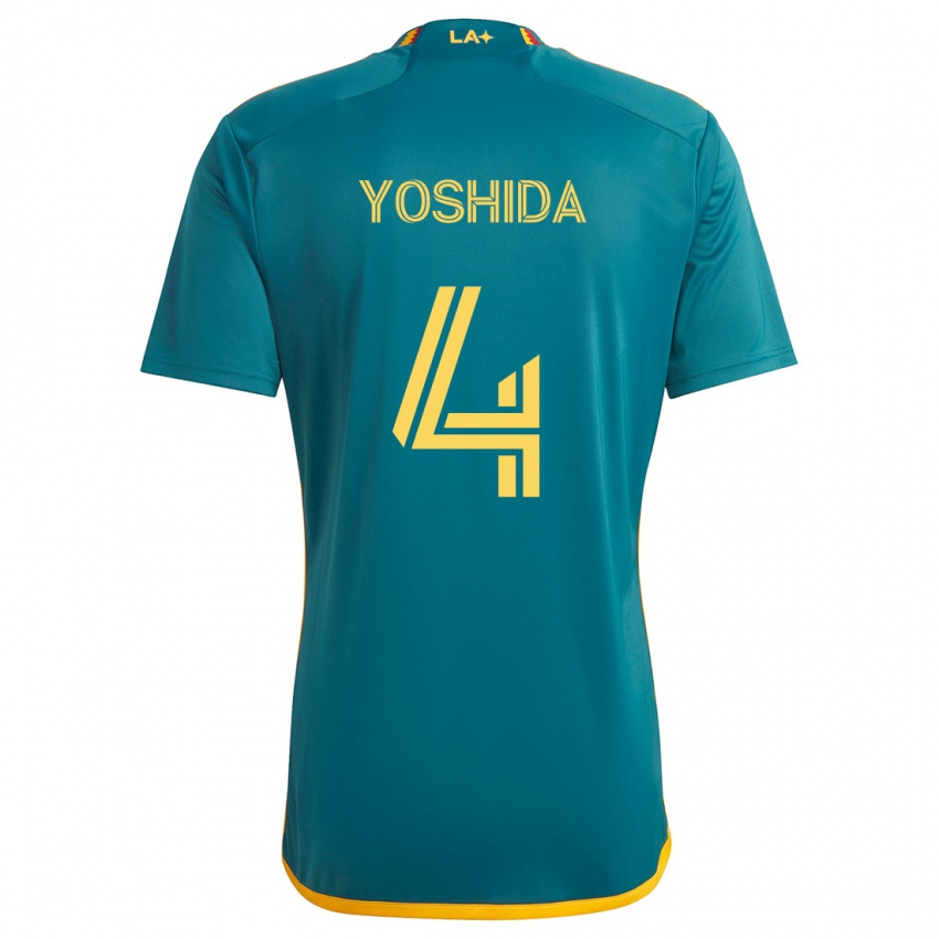 Niño Camiseta Maya Yoshida #4 Verde Amarillo 2ª Equipación 2024/25 La Camisa Argentina