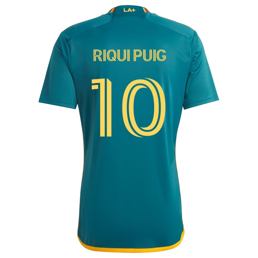 Niño Camiseta Riqui Puig #10 Verde Amarillo 2ª Equipación 2024/25 La Camisa Argentina