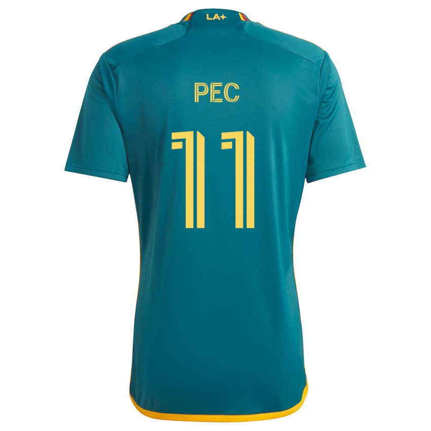 Niño Camiseta Gabriel Pec #11 Verde Amarillo 2ª Equipación 2024/25 La Camisa Argentina