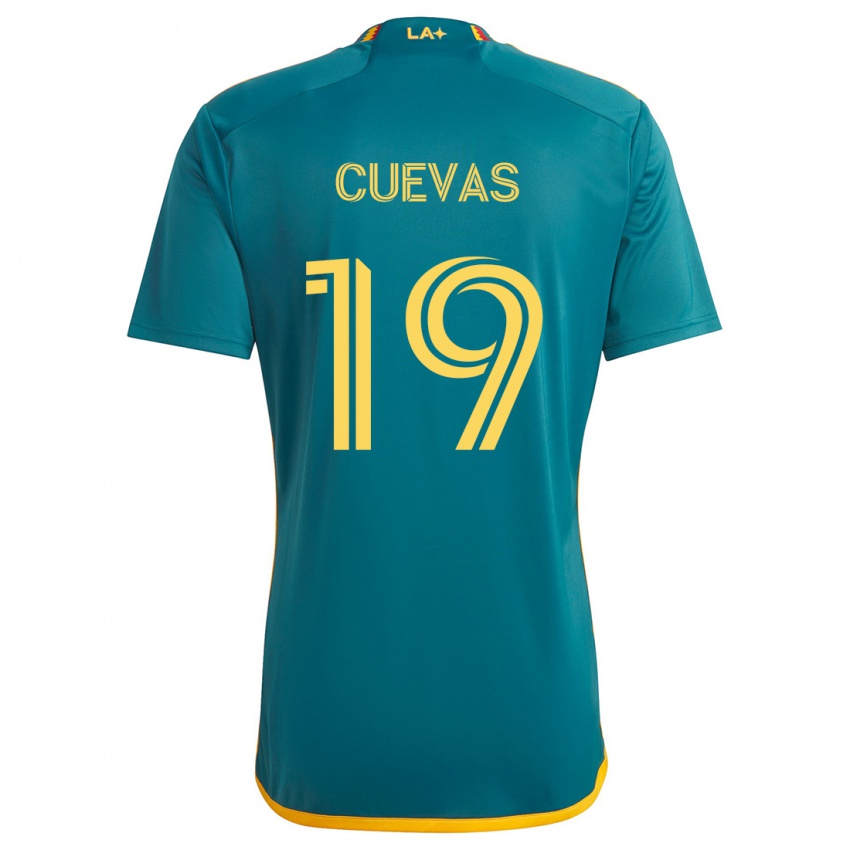 Niño Camiseta Mauricio Cuevas #19 Verde Amarillo 2ª Equipación 2024/25 La Camisa Argentina