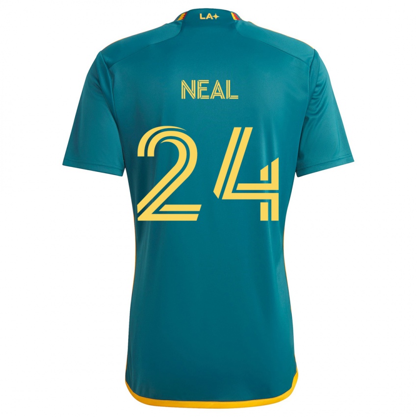 Niño Camiseta Jalen Neal #24 Verde Amarillo 2ª Equipación 2024/25 La Camisa Argentina