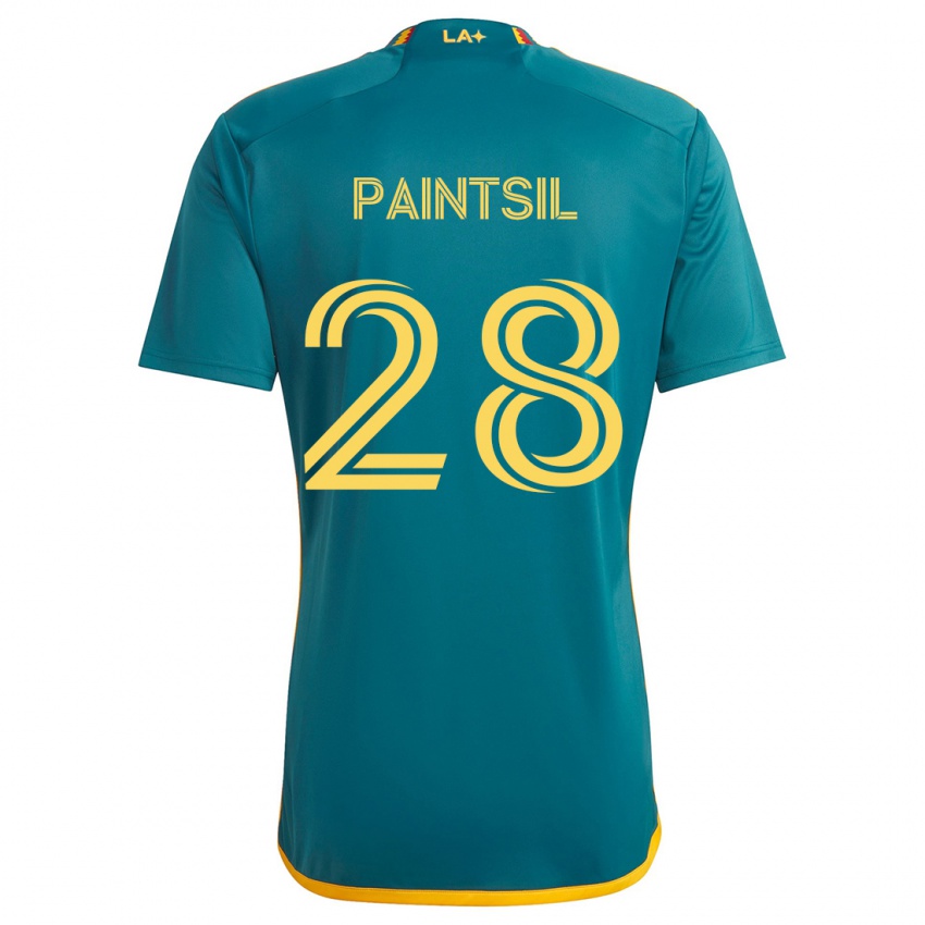 Niño Camiseta Joseph Paintsil #28 Verde Amarillo 2ª Equipación 2024/25 La Camisa Argentina