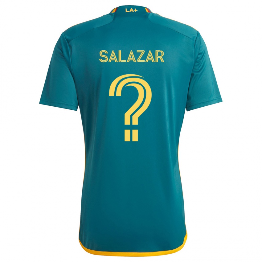 Niño Camiseta Enrique Salazar #0 Verde Amarillo 2ª Equipación 2024/25 La Camisa Argentina