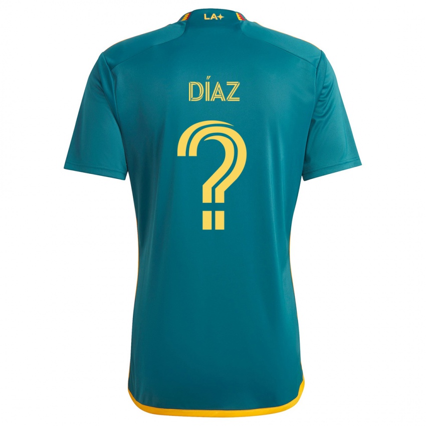 Niño Camiseta Carlos Díaz #0 Verde Amarillo 2ª Equipación 2024/25 La Camisa Argentina