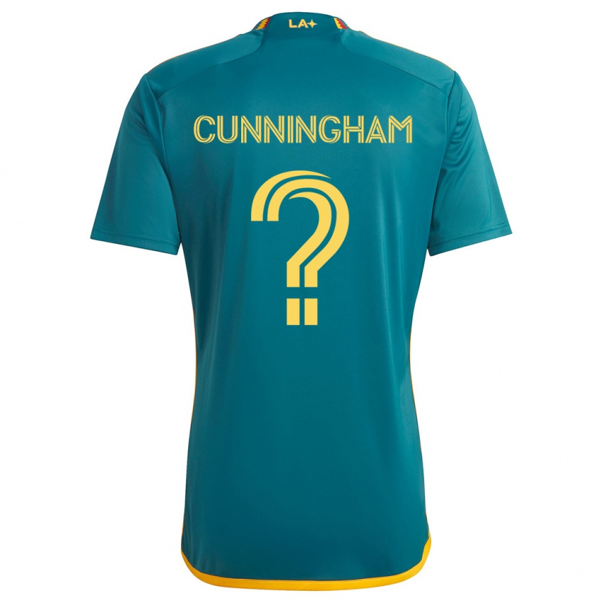 Niño Camiseta Joaquin Cunningham #0 Verde Amarillo 2ª Equipación 2024/25 La Camisa Argentina