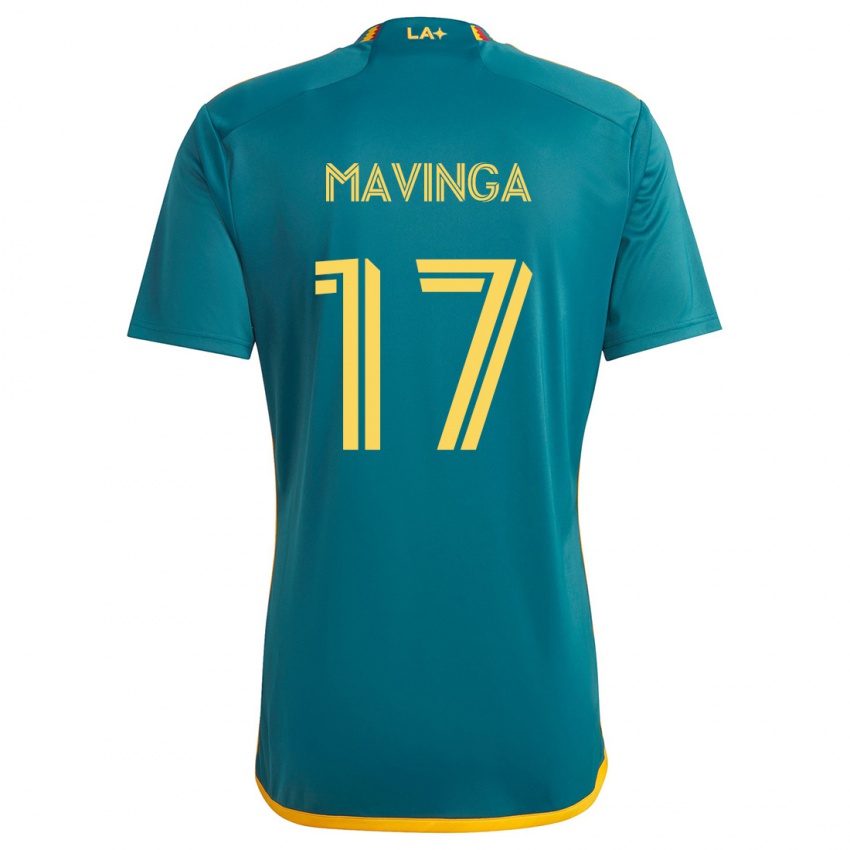 Niño Camiseta Chris Mavinga #17 Verde Amarillo 2ª Equipación 2024/25 La Camisa Argentina