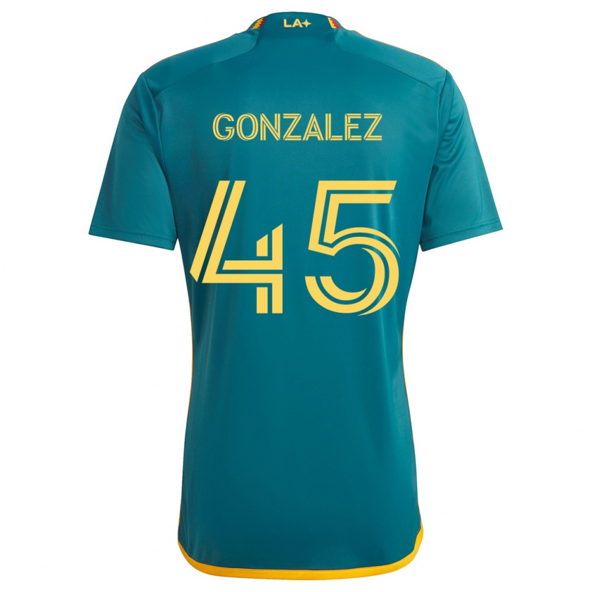 Niño Camiseta Adrián González #45 Verde Amarillo 2ª Equipación 2024/25 La Camisa Argentina