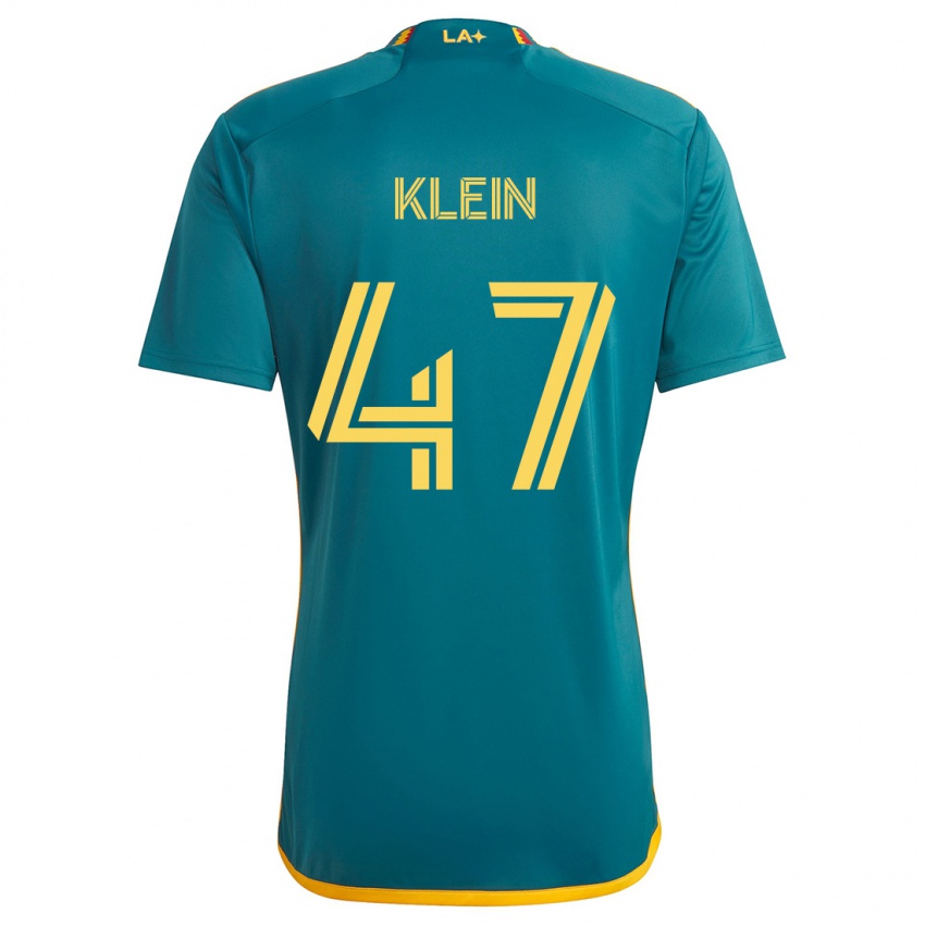 Niño Camiseta Carson Klein #47 Verde Amarillo 2ª Equipación 2024/25 La Camisa Argentina