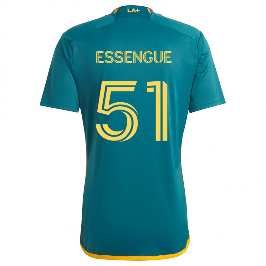 Niño Camiseta Ascel Essengue #51 Verde Amarillo 2ª Equipación 2024/25 La Camisa Argentina