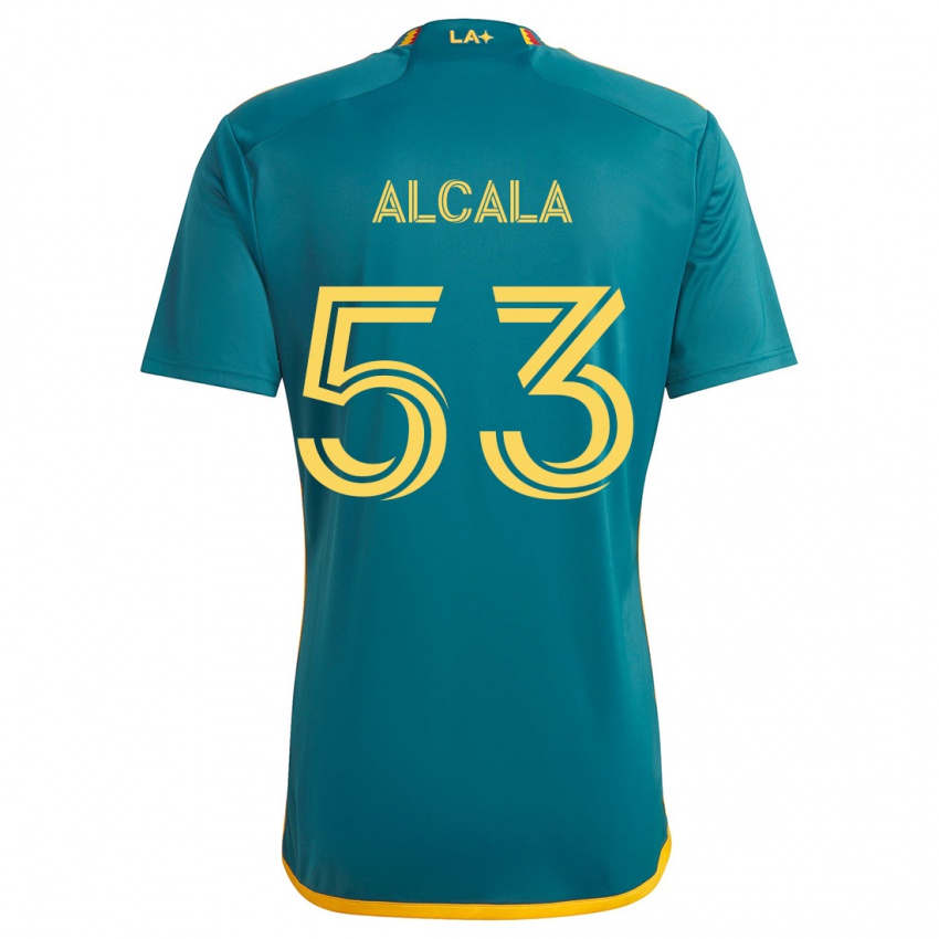 Niño Camiseta Álex Alcalá #53 Verde Amarillo 2ª Equipación 2024/25 La Camisa Argentina