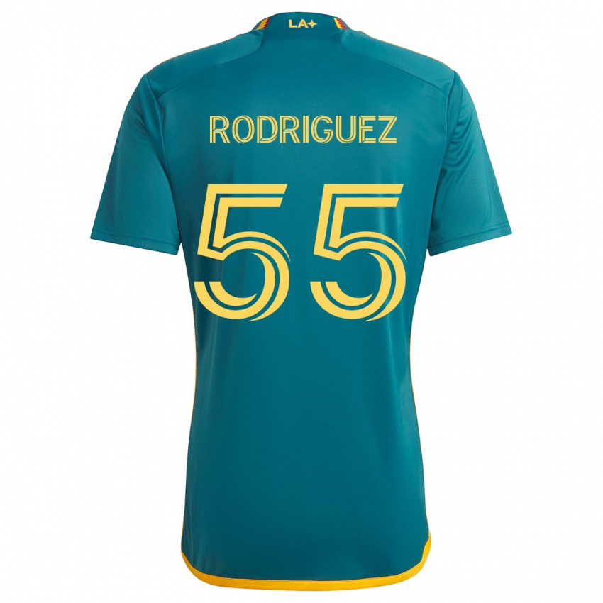 Niño Camiseta Diego Rodriguez #55 Verde Amarillo 2ª Equipación 2024/25 La Camisa Argentina