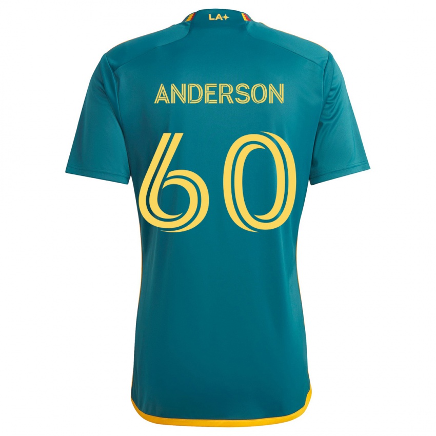 Niño Camiseta Nolan Anderson #60 Verde Amarillo 2ª Equipación 2024/25 La Camisa Argentina