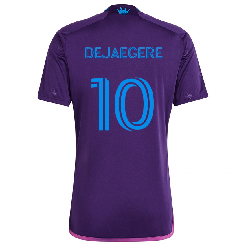 Niño Camiseta Brecht Dejaegere #10 Azul Morado 2ª Equipación 2024/25 La Camisa Argentina