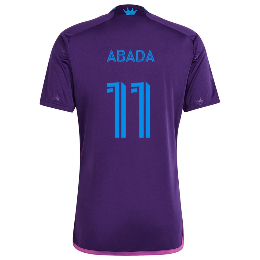 Niño Camiseta Liel Abada #11 Azul Morado 2ª Equipación 2024/25 La Camisa Argentina