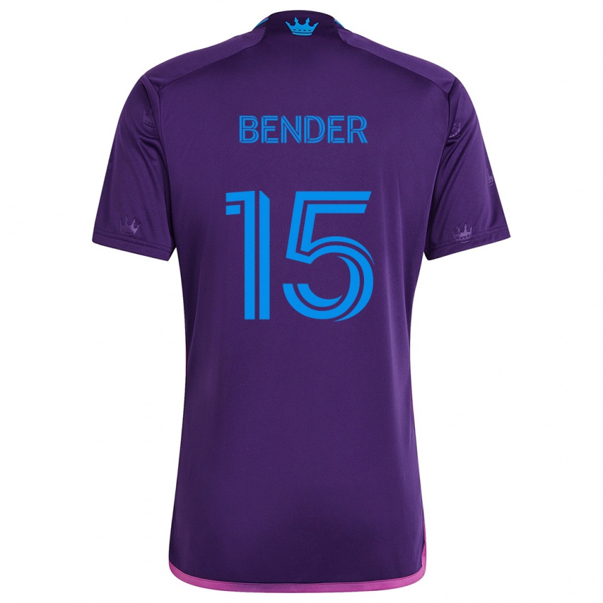 Niño Camiseta Ben Bender #15 Azul Morado 2ª Equipación 2024/25 La Camisa Argentina