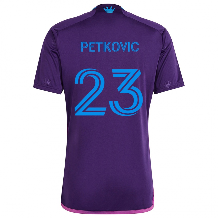 Niño Camiseta Nikola Petkovic #23 Azul Morado 2ª Equipación 2024/25 La Camisa Argentina