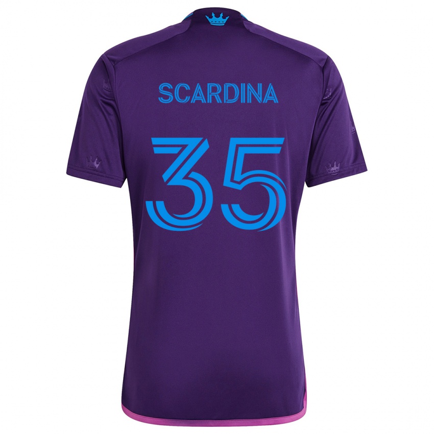 Niño Camiseta Nick Scardina #35 Azul Morado 2ª Equipación 2024/25 La Camisa Argentina