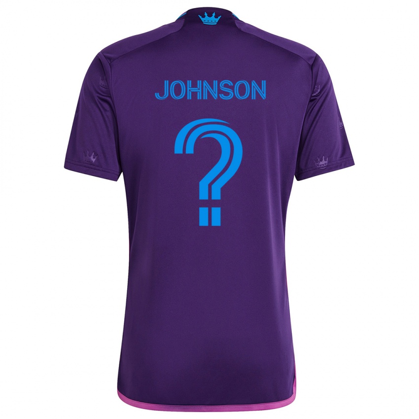 Niño Camiseta Tate Johnson #0 Azul Morado 2ª Equipación 2024/25 La Camisa Argentina