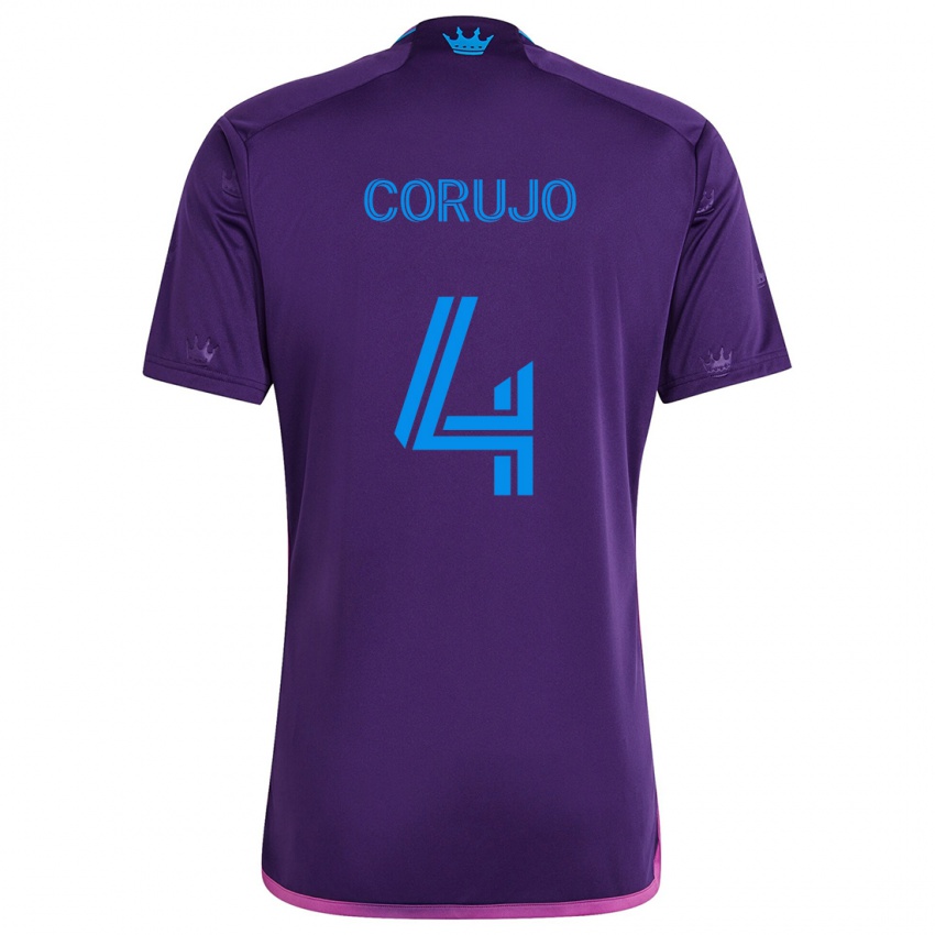 Niño Camiseta Guzmán Corujo #4 Azul Morado 2ª Equipación 2024/25 La Camisa Argentina