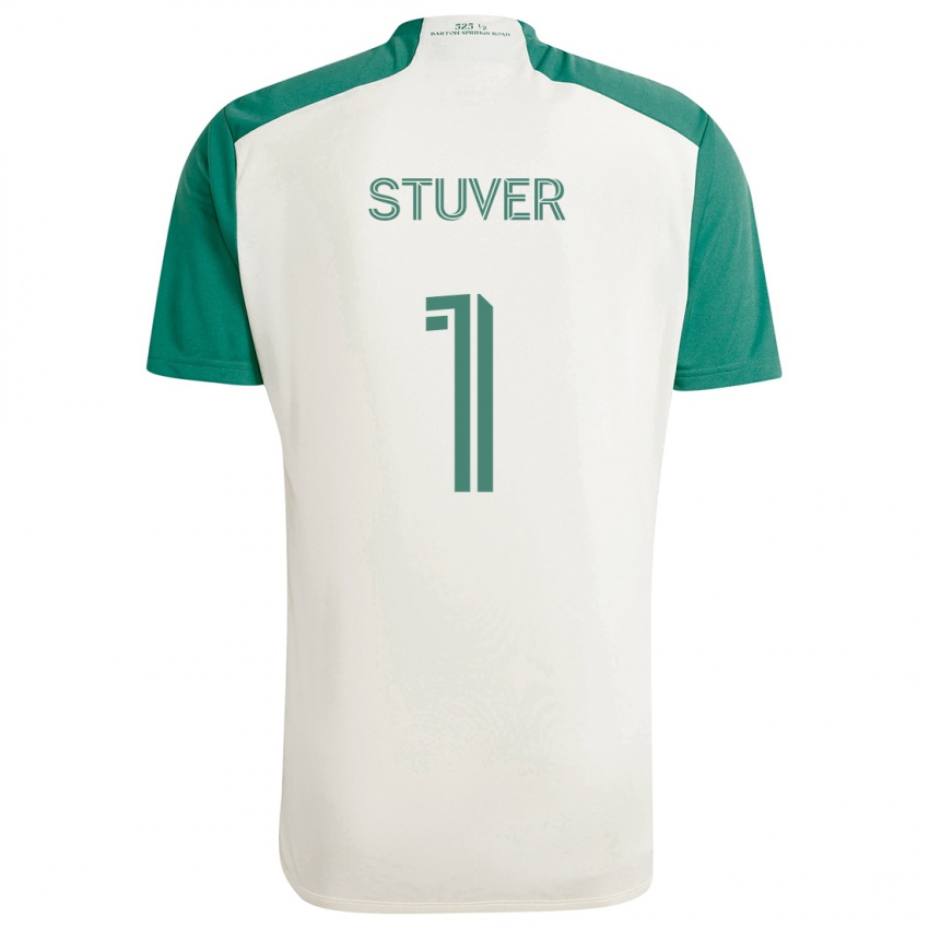 Niño Camiseta Brad Stuver #1 Colores Tostados Verde 2ª Equipación 2024/25 La Camisa Argentina