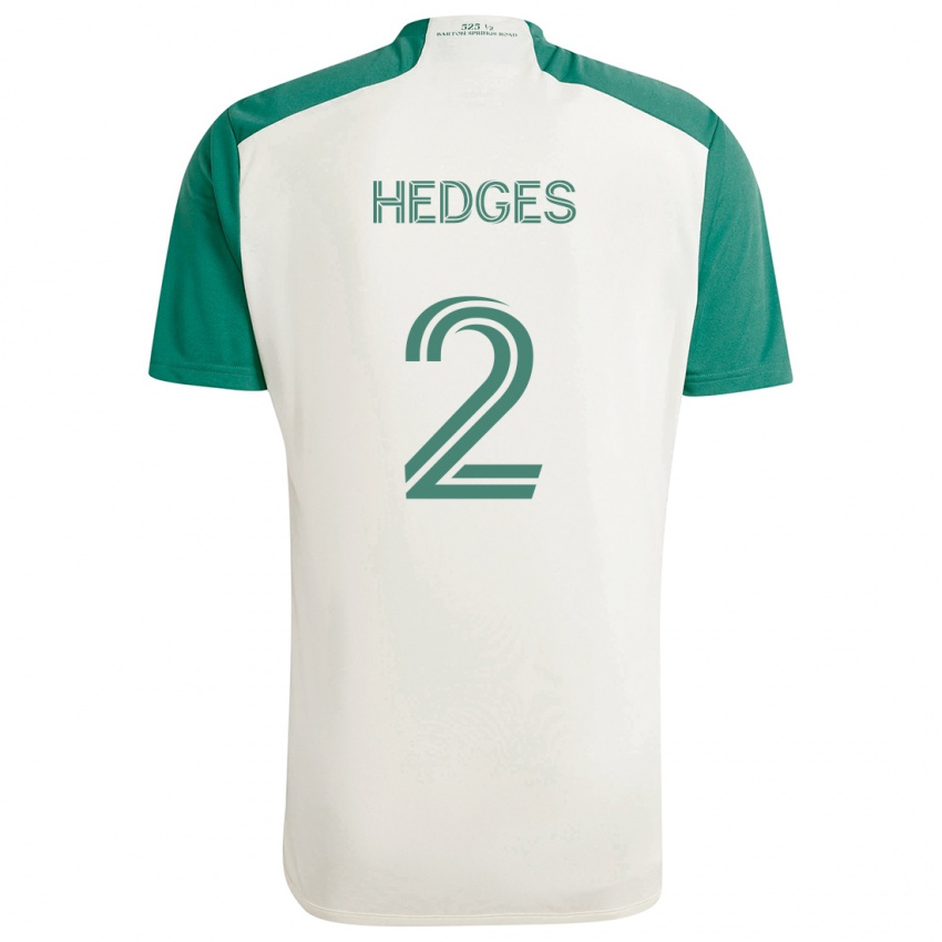 Niño Camiseta Matt Hedges #2 Colores Tostados Verde 2ª Equipación 2024/25 La Camisa Argentina