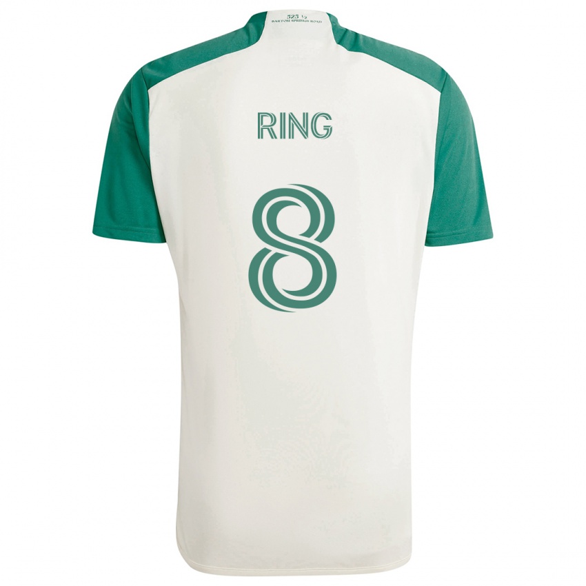 Niño Camiseta Alexander Ring #8 Colores Tostados Verde 2ª Equipación 2024/25 La Camisa Argentina