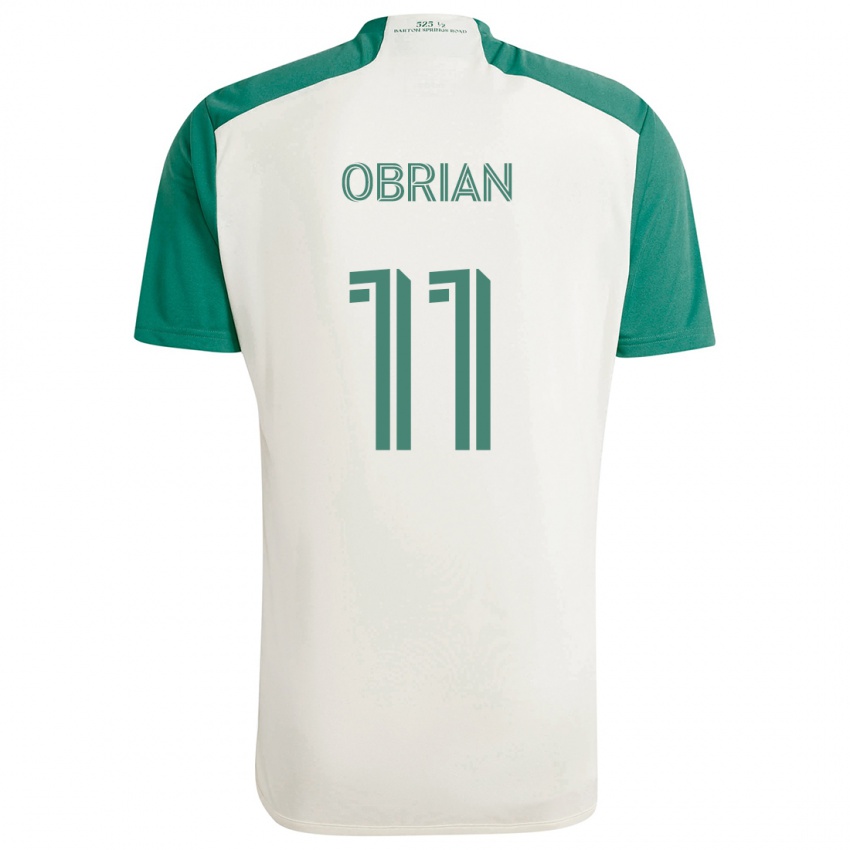 Niño Camiseta Jáder Obrian #11 Colores Tostados Verde 2ª Equipación 2024/25 La Camisa Argentina