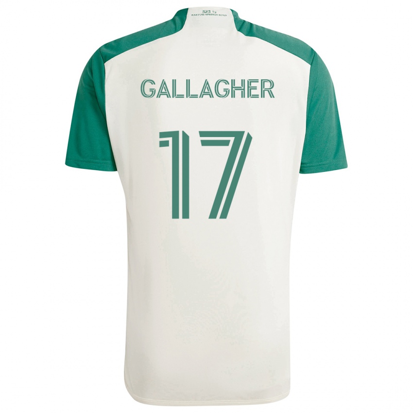 Niño Camiseta Jon Gallagher #17 Colores Tostados Verde 2ª Equipación 2024/25 La Camisa Argentina