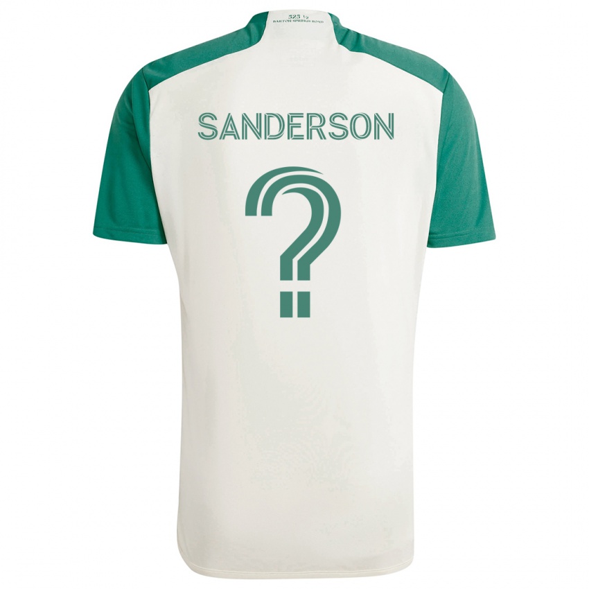 Niño Camiseta Spencer Sanderson #0 Colores Tostados Verde 2ª Equipación 2024/25 La Camisa Argentina