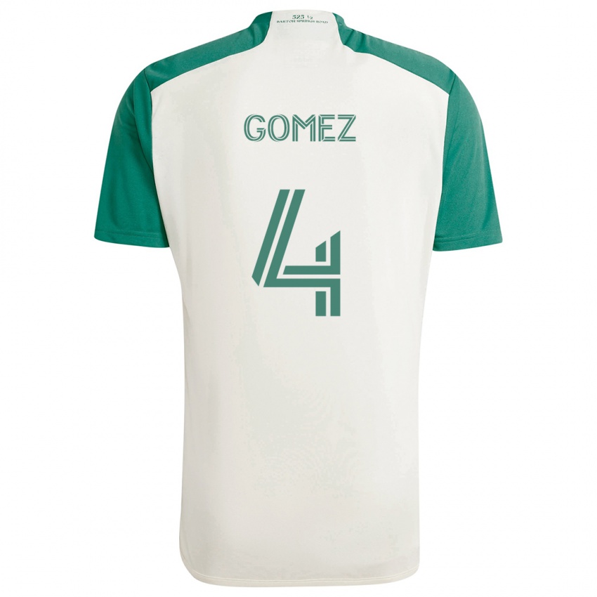 Niño Camiseta Antonio Gomez #4 Colores Tostados Verde 2ª Equipación 2024/25 La Camisa Argentina